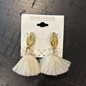 NWT Shiraleah Tassel Gold Tone Dangle Earrings Western Boho